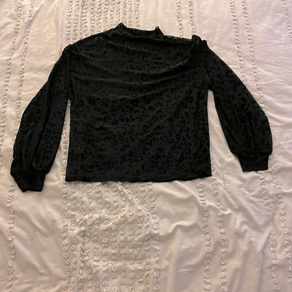Mesh Leopard Blouse